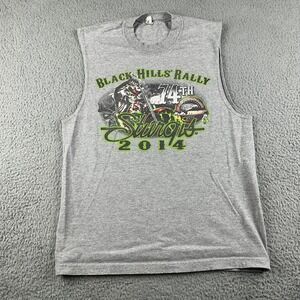 Sturgis Tank Top Mens Medium Gray 2014 Black Hills Rally Alstyle Sleeveless